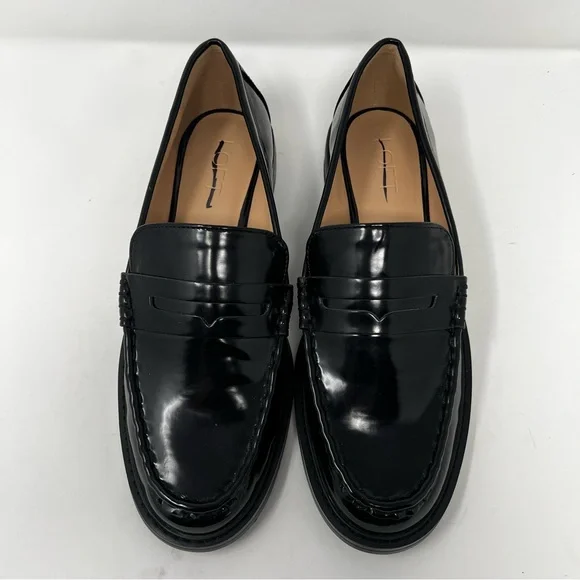 LOFT Shiny Black Loafers - Picture 5 of 9